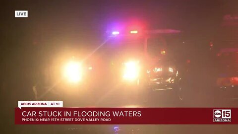 Flooding prompts vehicle water rescue