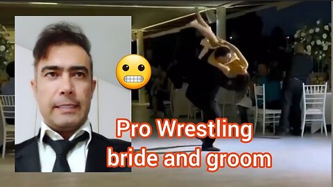 Pro wrestling bride and groom 😅