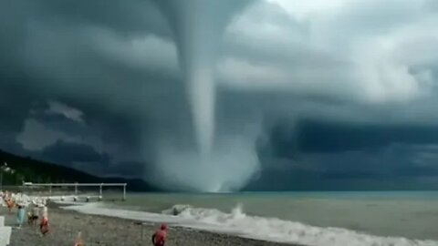 Thunderstorm in Thermaikos, hail in Central Macedonia, Waterspout in Sochi (Сочи) 23-24 June 2022