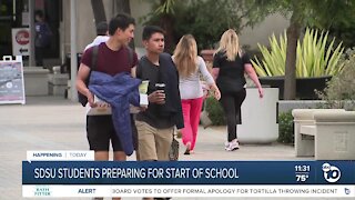 SDSU students preparing for start of school