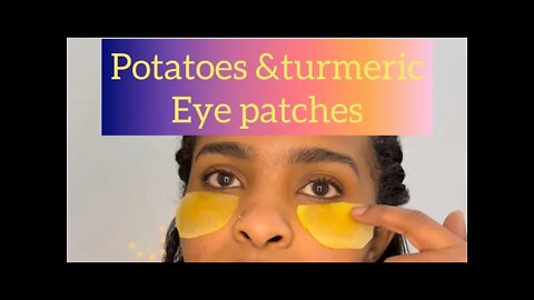 DIY Eye Patches to De-puff & get rid of dark circles ماسك البطاطا للتهلص من الهالات السوداء