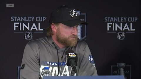 Lightning's Corey Perry, Steven Stamkos speak with media after Game 3 victory