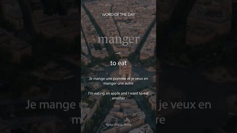 French - Word of the Day - Manger #SHORTS