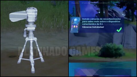 INSTALE CAMERAS DE RECONHECIMENTO PARA SABER MAIS SOBRE O DISPOSITIVO CATACLISMICO DA O.I - FORTNITE