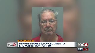 Man, 82, accused of forcing girls to shower in front of him