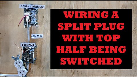 Split Plug Explained And Wired With Top Half Switched!