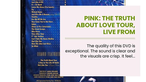 Pink: The Truth About Love Tour, Live from Melbourne