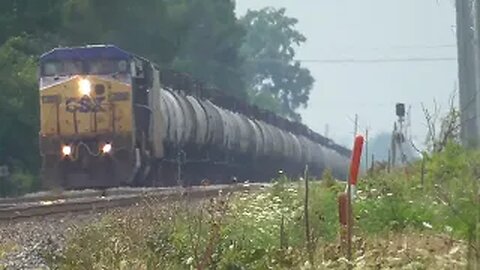 CSX B741 Loaded Ethanol Tanker Train from Bascom, Ohio July 24, 2022