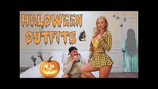Boyfriend rates Halloween costumes( try on haul)