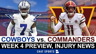 Cowboys vs. Commanders Preview, Prediction And Injury Report