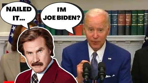 Joe Biden Does His BEST Ron Burgundy! HILARIOUS GAFFE Reading His INSTRUCTIONS from PROMPTER!