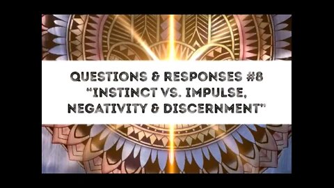 Satsang Response 8 - Instincts, Handling Negativity and Discernment
