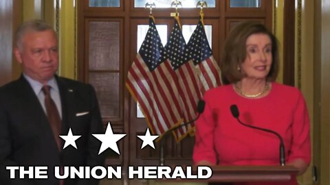 Speaker Pelosi and Jordanian King Hussein Deliver Remarks to the Press