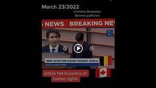 Christine Anderson German Representative destroys Trudeau at the European Parliament March 2022