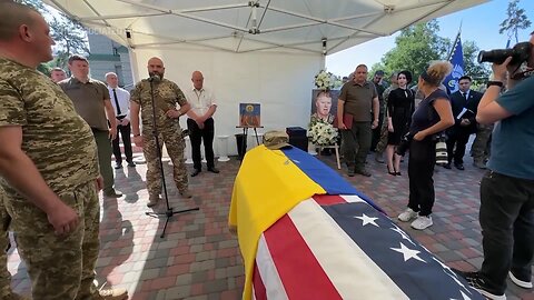 Ukraine: Memorial for US soldier killed in Artyomovsk (Bakhmut)