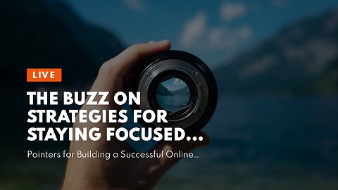 The Buzz on Strategies for Staying Focused and Productive While Working Online