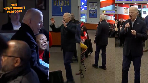 Biden Clown Show: "Don't jump... I know I'm the most pro-union...you know...anyway... not a joke!"