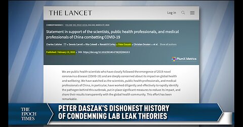 Newly Unearthed Slides Prove Daszak Knew of High Risk of Outbreak Involving Lab-Enhanced Virus