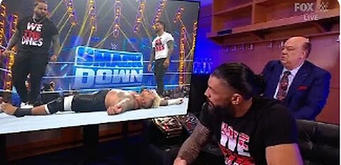 Roman Reigns Reaction After Usos Destroys & Smash Solo Sikoa WWE Smackdown 2023 Highlights