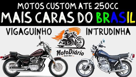 6 Motos custom até 250cc mais caras do BRAZIL, Virago e Intruder