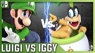 Super Smash Bros Ultimate Battles Luigi VS Iggy 4K HD 60FPS