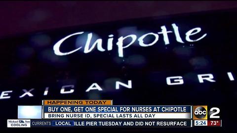 Chipotle gives back to nurses with BOGO deal
