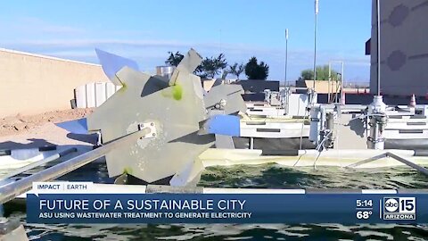 ASU using wastewater treatment to generate electricity