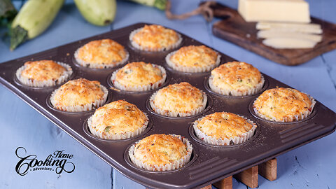 Cheese Zucchini Muffins - The Perfect Back-to-School Breakfast Treat!