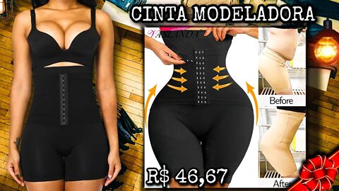 Cinta modeladora Lingerie Feminina Cueca Calcinha Cintura ALTA/@Shopee Brasil