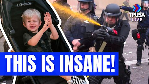 A 4YR-OLD GOT PEPPER SPRAYED BY GERMAN POLICE IN HIS STROLLER.