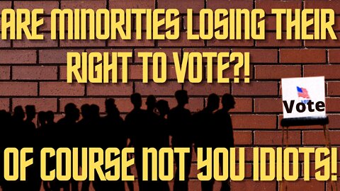 Ep. 27 Are Minorities Having Their Right to Vote Taken Away?! No, Only Idiots Think That.