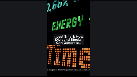 Invest Smart How Dividend Stocks Can Generate Passive Income!