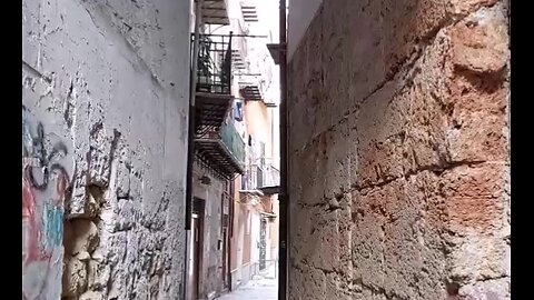 An Ancient Alleyway Shortcut from Our Apartment in Palermo, Sicily