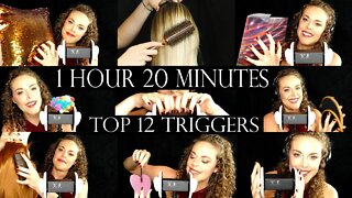 ASMR 💕 BEST Top 12 Triggers For Ultra Tingles ⚡ Over 1 Hour of Spine Tingling Sounds⚡