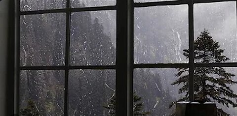 Rain Sound On Window with Thunder SoundsㅣHeavy Rain for Sleep, Study and Relaxation, Meditation