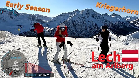 [4K] Skiing Lech am Arlberg, Kriegerhorn (Keeping Right) to Schlegelkopfbahn, Austria, GoPro HERO11