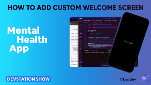 How to add custom welcome Screen #ios #android #flutter #animation