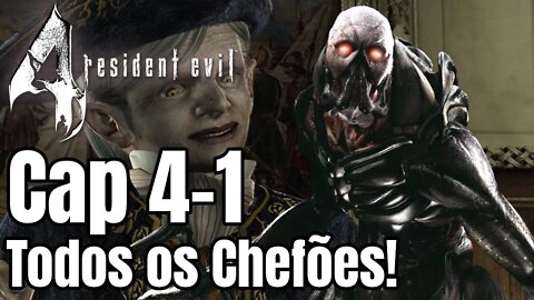 Resident Evil 4 - Capitulo 4 Parte 1 - Todos os Chefões do Castelo