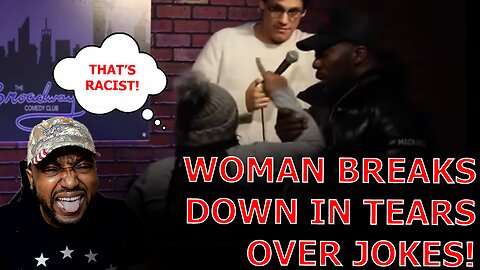 Black Woman MELTSDOWN In Tears Over White Comedian's Black Jokes & After He Calls Her Kamala Harris!