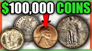 10 COINS WORTH OVER $100,000!! TOP 10 RARE COINS TO LOOK FOR!!