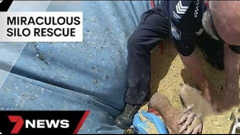 Miraculous footage of two police officers rescuing a farmer from grain silo | The Trending News
