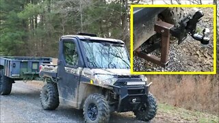 Steel Fabrication Mig Welding a 13 inch hitch riser for Polaris Ranger