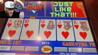 Video Poker: Triple Double Bonus Poker Progressive Play Session