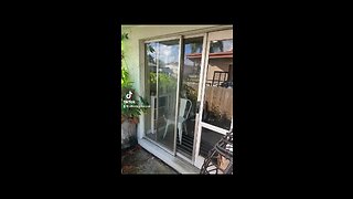 Sliding glass door repair; roller replacement and track refurbishing, in Pompano Beach, Fl.