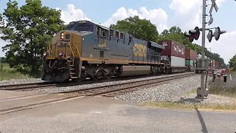 CSX I135 Intermodal Train From Sterling, Ohio June 3, 2023