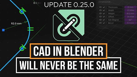 CAD In Blender Will Never Be The Same... | CAD Sketcher 0.25.0 Update