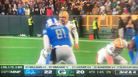 Lions vs Green Bay, horrible call #2