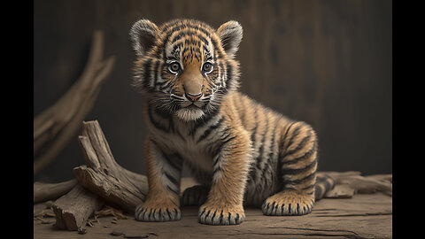 Meet the Little Cute Tiger Cub