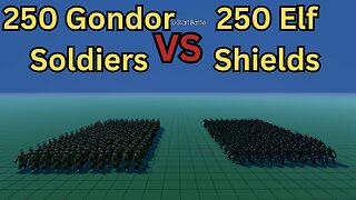 250 Gondor Soldiers Versus 250 Elf Shields || Ultimate Epic Battle Simulator