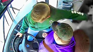 Student Stops Bus After Driver Passes Out